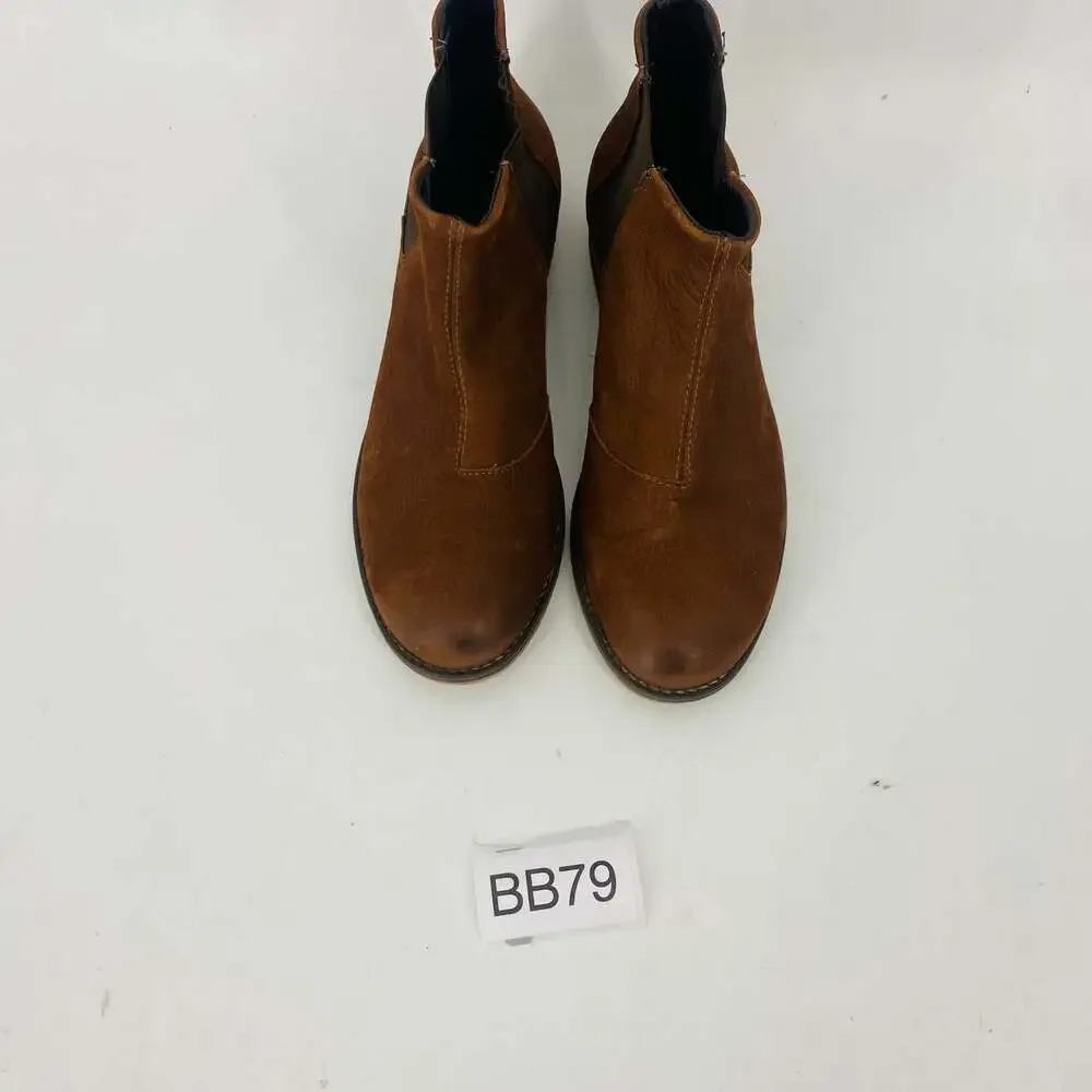 Josef Seibel Brown Leather Ankle Boots Women's 40 Comfort Pull On Chelsea 9-9.5
